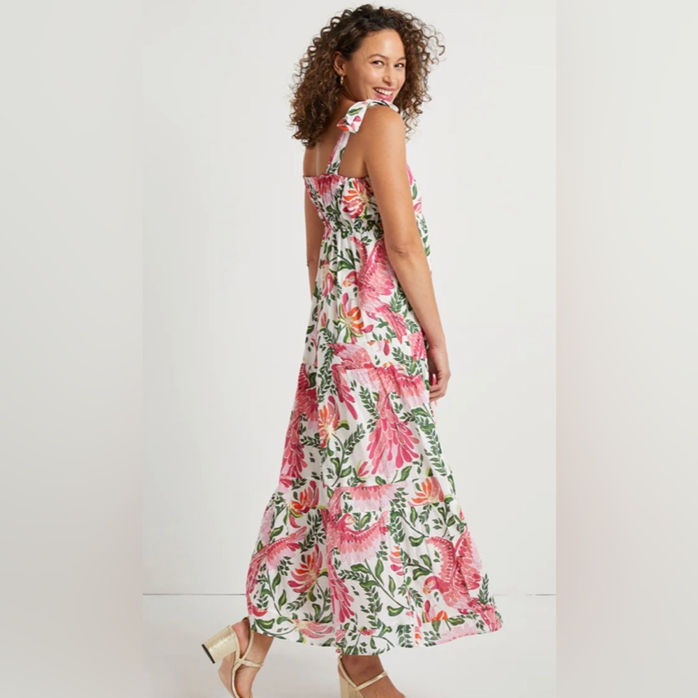 Jude Connally Rose Dress Cotton Voile long Small